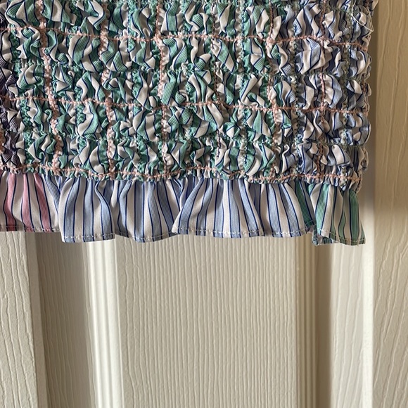 Petersyn X Revolve Kinsey off shoulder top cocktail NWT smocked - Picture 4 of 8